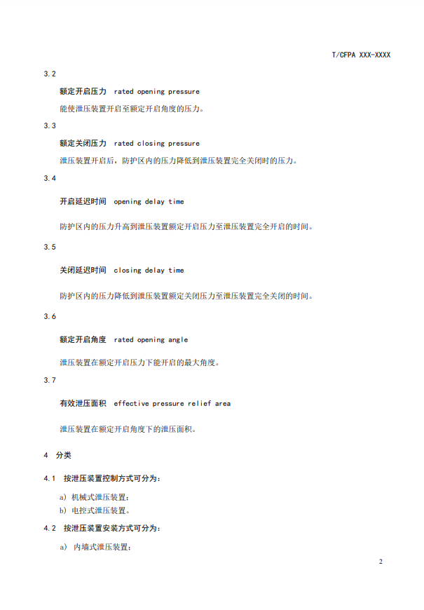 中國消防協(xié)會:關(guān)于團體標準《氣體滅火系統(tǒng)防護區(qū)自動泄壓裝置》(報批稿)的公示