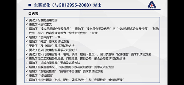 簡述防火門新標(biāo)準(zhǔn)修訂變化情況